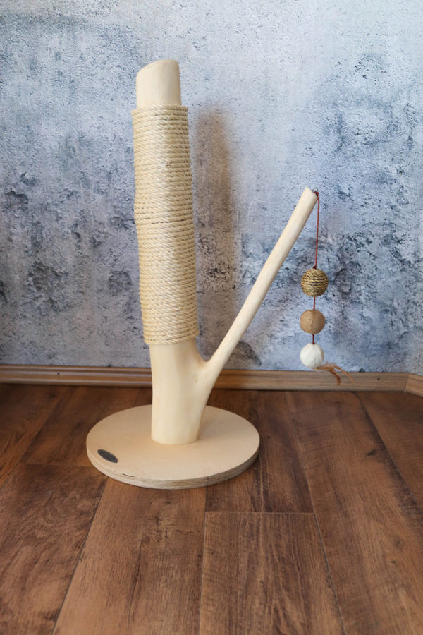 Kratzstamm 1018 Katzenkratzstamm mit Sisalseil, Kratzsäule, Höhe ca. 68 cm