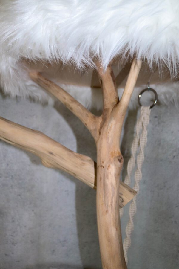 Naturkratzbaum 1042 Katzenkratzbaum Kratzbaum mit Kunstfell mit Höhle und Schaukel – Bild 9