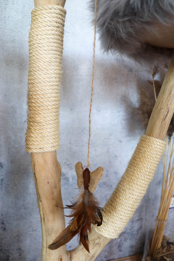 Naturkratzbaum 1073 Katzenkratzbaum Kratzbaum für Katzen mit Schaukel – Bild 11