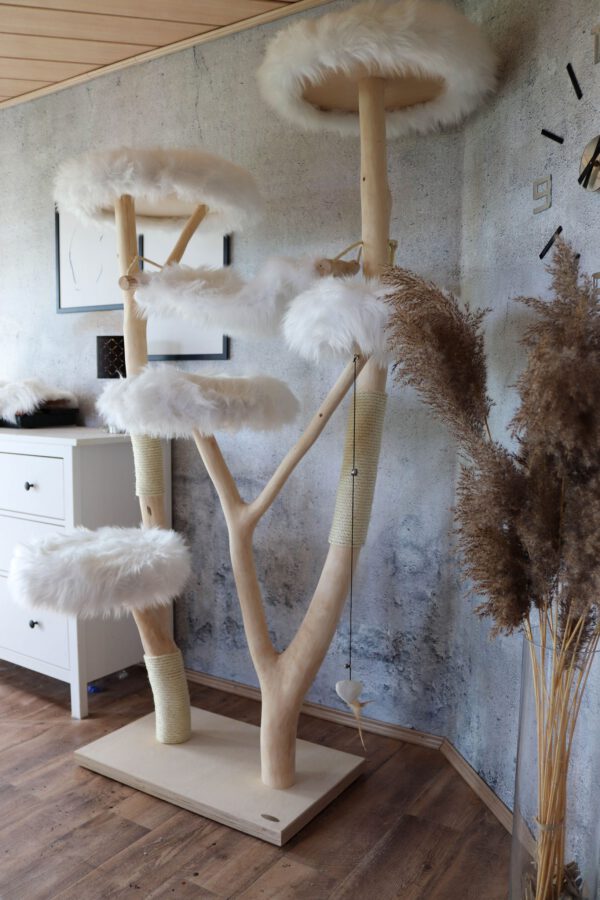 Naturkratzbaum 1076 Katzenkratzbaum, Kratzbaum für Katzen mit Hängematte – Bild 3