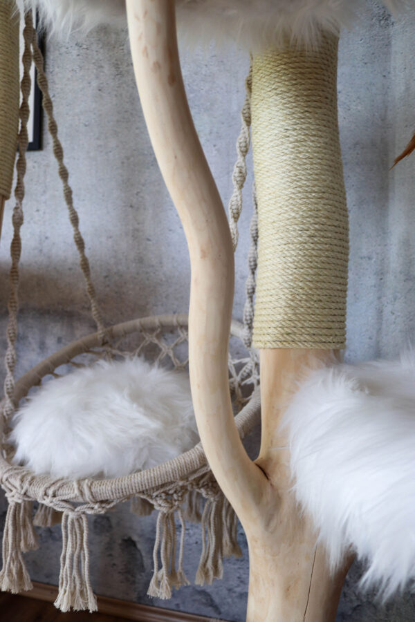 Naturkratzbaum 1087 Katzenkratzbaum Kratzbaum für Katzen mit Schaukel – Bild 6
