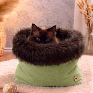 Kuschelsack Snuggle Bag - matcha green/braun