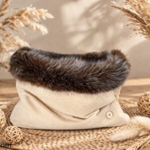 Kuschelsack Snuggle Bag - beige/braun mit grau - 10