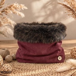 Kuschelsack Snuggle Bag - rot/schwarz mit braun - 12